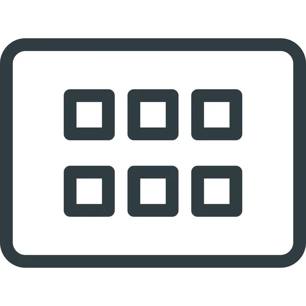 Anwendungstastatur Verknüpfungssymbol Outline Stil — Stockvektor