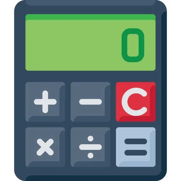 Calculatrice Compte Icône Compte Dans Style Plat — Image vectorielle