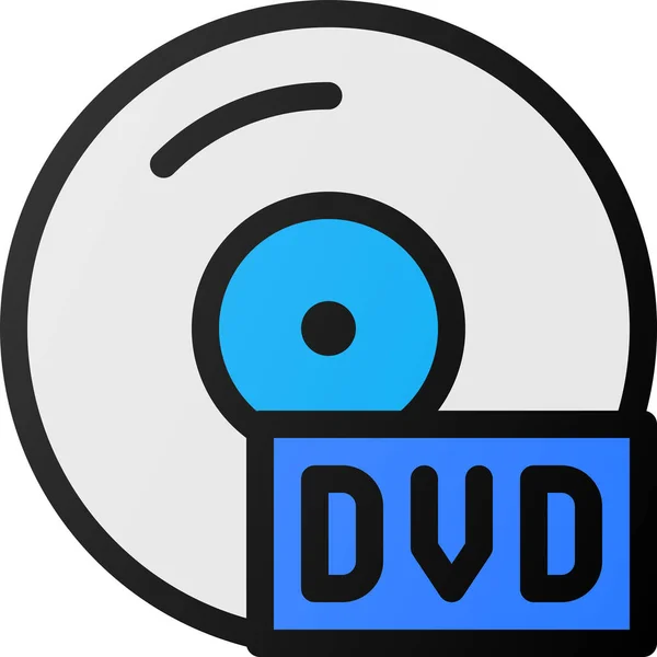 Dvd Disco Compacto Icono — Vector de stock