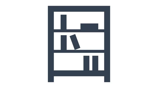 Bibliotech Book Bookshelf Icon Outline Style — Stockový vektor