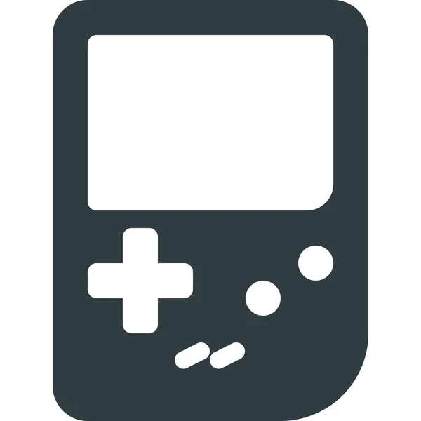 Jeu Garçon Icône Gameboy Dans Style Solide — Image vectorielle