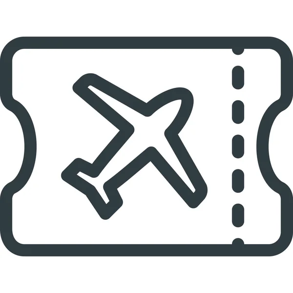 Icono Información Vuelo Del Aeropuerto Estilo Esquema — Vector de stock