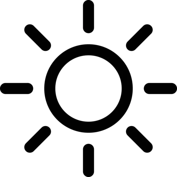 Helligkeit Tageslicht Symbol Outline Stil — Stockvektor