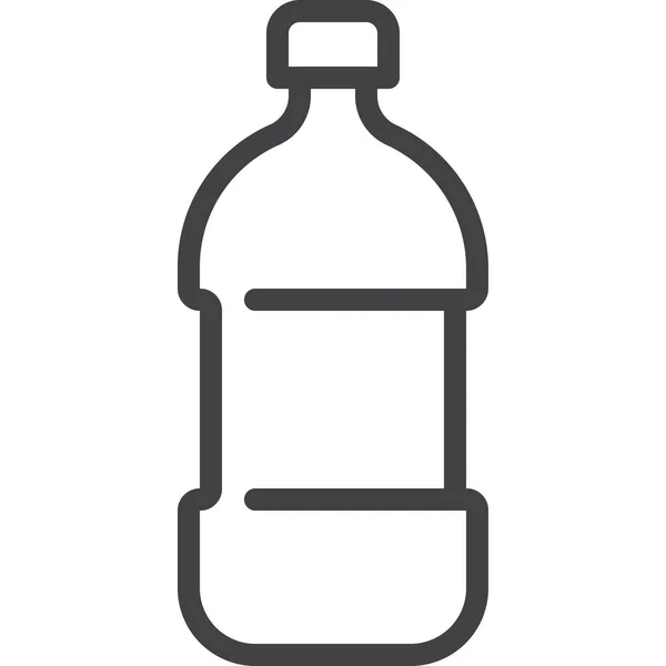 Flasche Plastik Wasser Symbol Outline Stil — Stockvektor