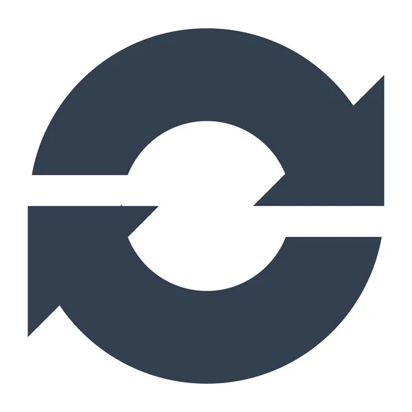 Recycle Cirkel Pijlen Pictogram Solid Stijl — Stockvector