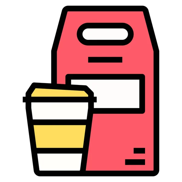 Away Delivery Drink Icon Shopping Commerce Kategória — Stock Vector