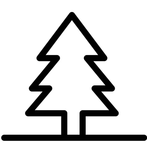 Forest Park Tree Icon Outline Style — 스톡 벡터