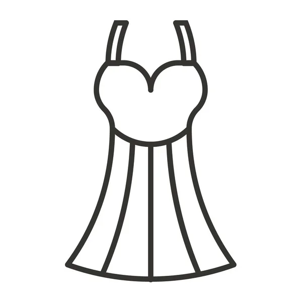 Ropa Ropa Vestido Icono Estilo Del Esquema — Vector de stock