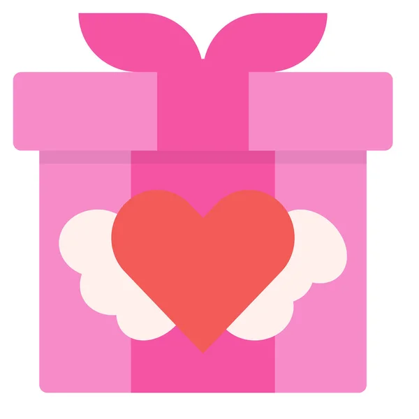 Geschenkbox Valentine Ikone — Stockvektor