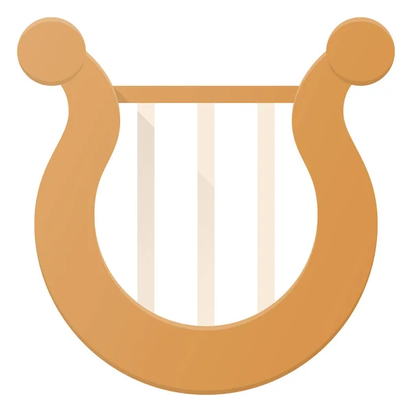 Icono Música Instrumento Harph Estilo Plano — Archivo Imágenes Vectoriales