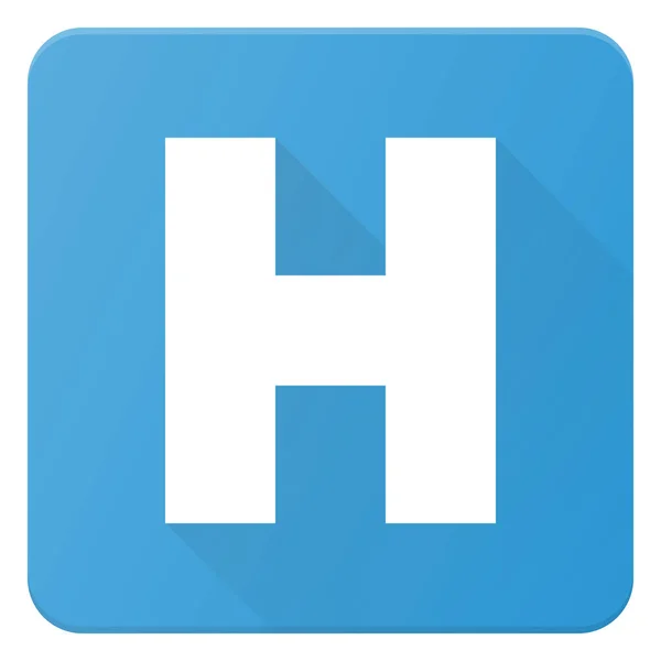 Επείγουσα Υγειονομική Περίθαλψη Εικονίδιο Νοσοκομείου Επίπεδο — Διανυσματικό Αρχείο