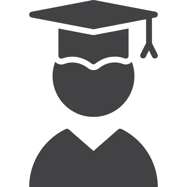 College Graduate Hat Icon — Stockový vektor