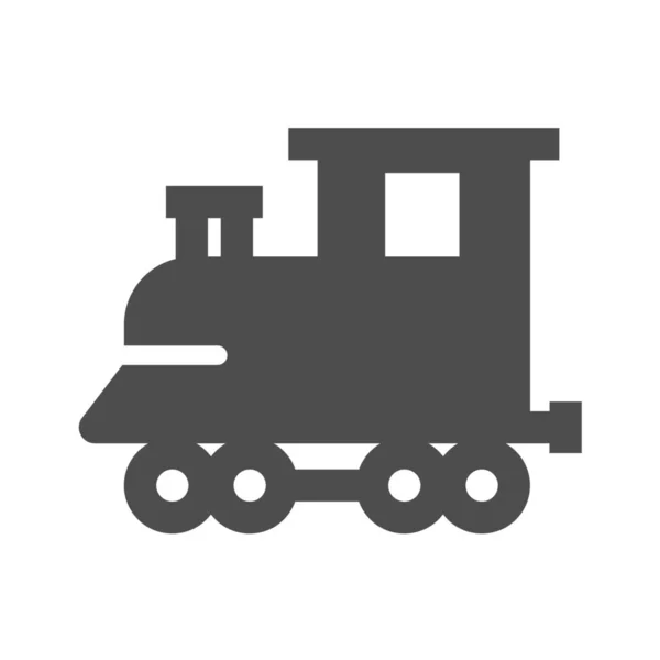Vasúti Vasút Útvonal Ikon Szilárd Stílusban — Stock Vector