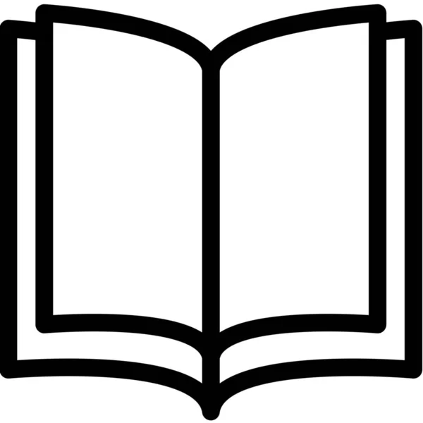 Ikona Záložek Knihy Stylu Osnovy — Stockový vektor