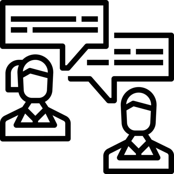 Chat Affaires Icône Employé — Image vectorielle