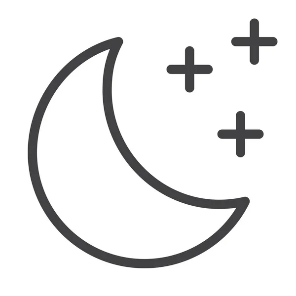 Maan Nacht Ster Pictogram — Stockvector