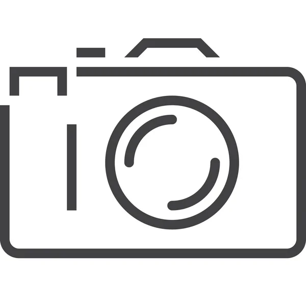 Icono Foto Del Dispositivo Cámara Estilo Esquema — Vector de stock