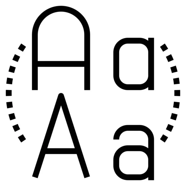 Αλφάβητο Εικονίδιο Γραμμάτων Γραμματοσειράς Στυλ Περίγραμμα — Διανυσματικό Αρχείο