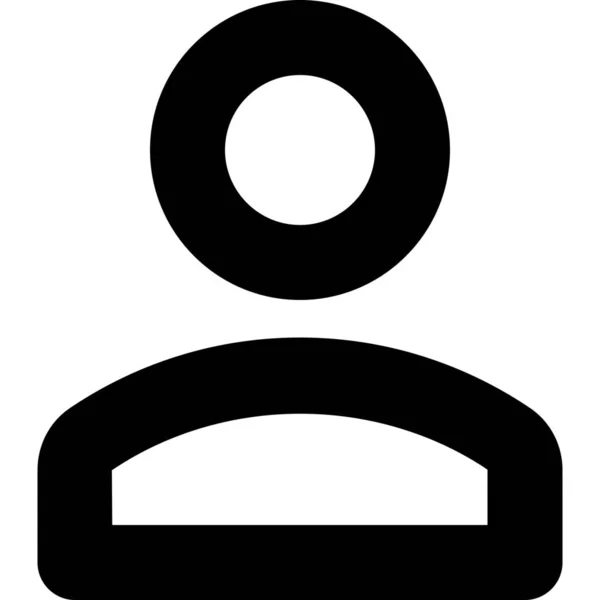 Иконка Профиля Пользователя Твердом Стиле — стоковый вектор