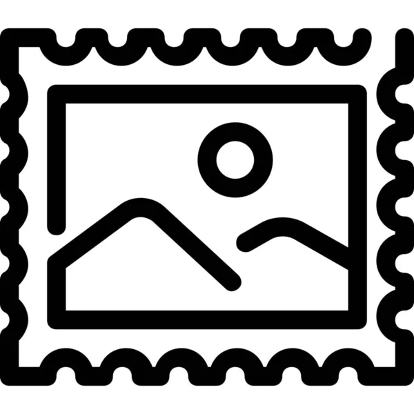 Email Image Mail Icon Stile Outline — Vettoriale Stock