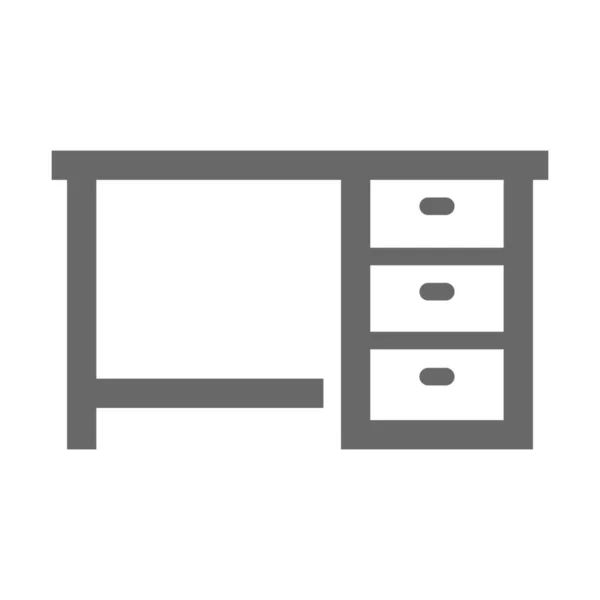 Icono Muebles Decoración Arquitectura Estilo Esquema — Vector de stock