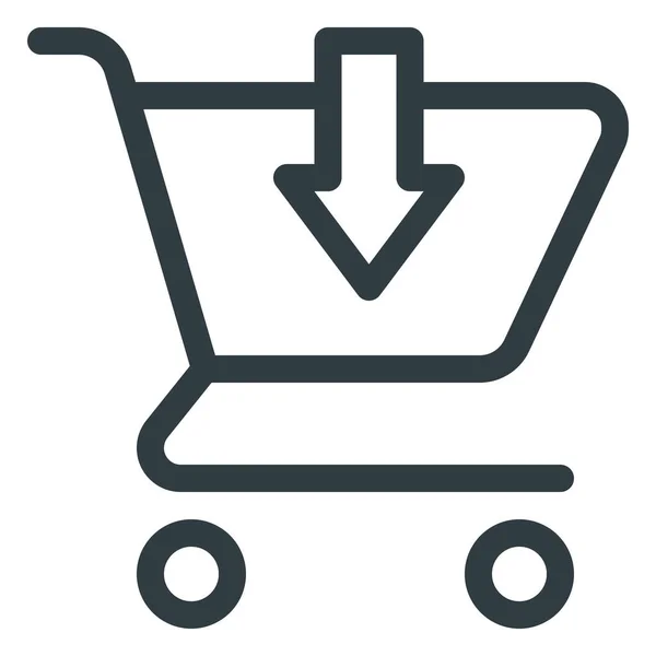 Cart Ecommerce Product Icon Outline Style — Stock Vector