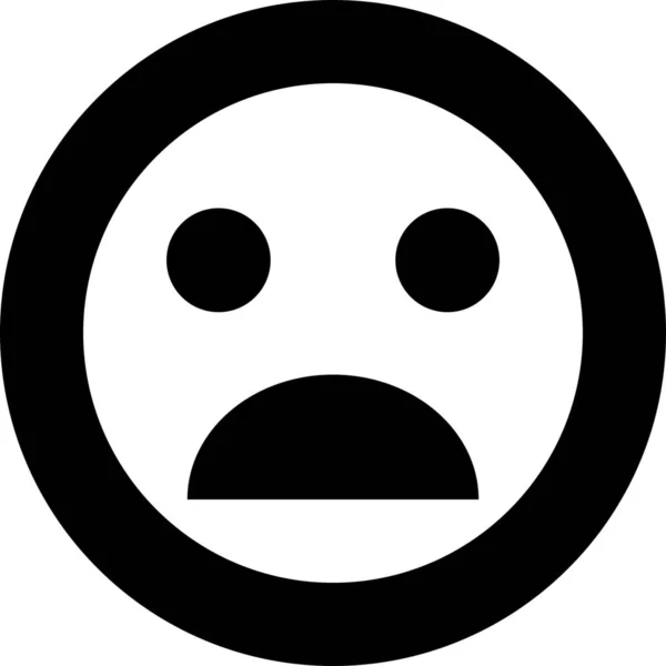 Bad Emotion Feedback Icon Solid Style — Stock Vector