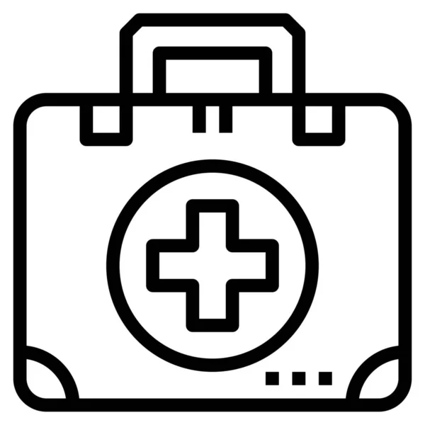 Aid Bag First Icon Outline Style — Stock Vector