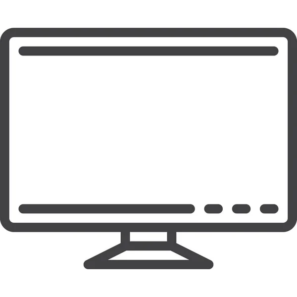 Ícone Tela Monitor Desktop — Vetor de Stock