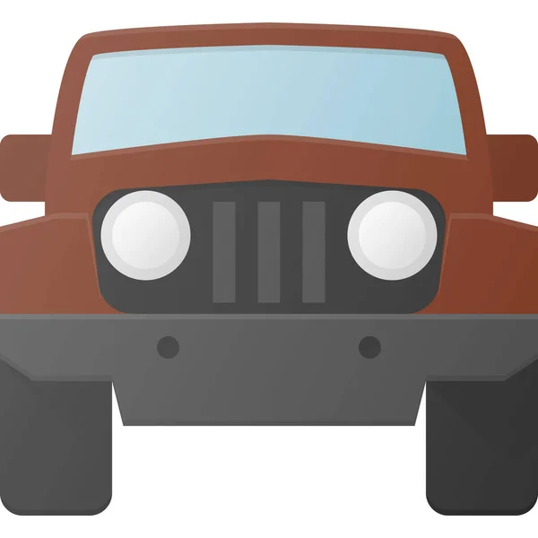 Jeep Doprava Ikona Plochém Stylu — Stockový vektor
