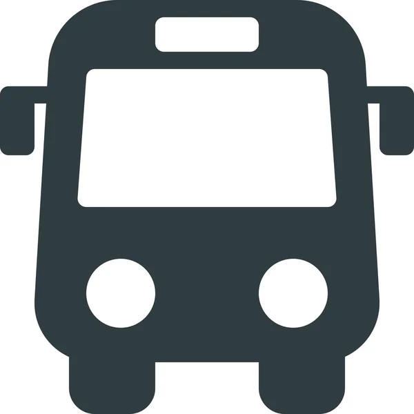 Bus Station Transport Icon Solid Style — Stock Vector