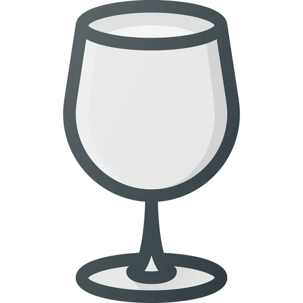 Dricka Drycker Glas Ikon Fylld Kontur Stil — Stock vektor