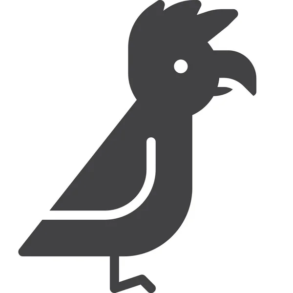 Fågel Maskot Papegoja Ikon — Stock vektor