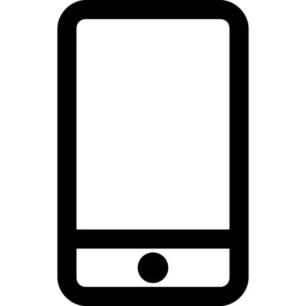 Icono Del Teléfono Móvil Celular Estilo Esquema — Vector de stock