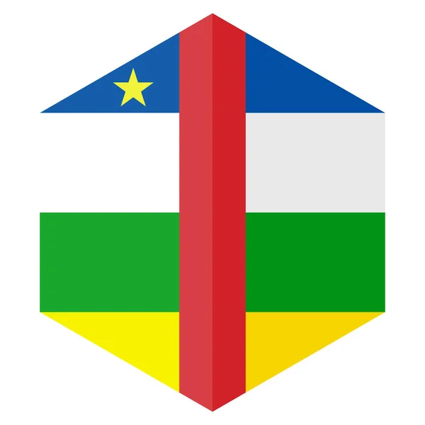 Африканская Центральноафриканская Икона Страны Плоском Стиле — стоковый вектор