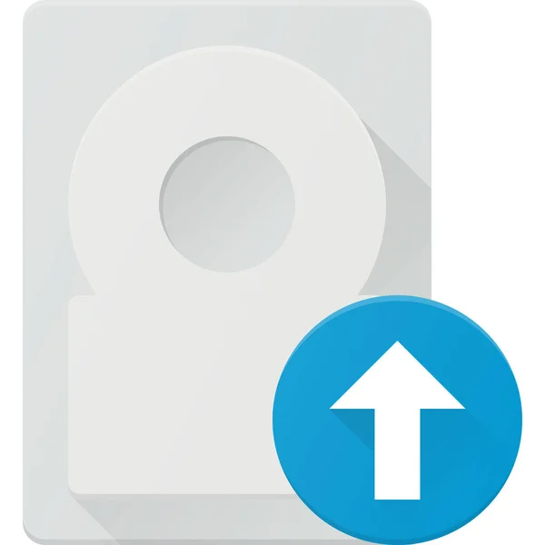 Disk Drive Opslag Icoon Platte Stijl — Stockvector