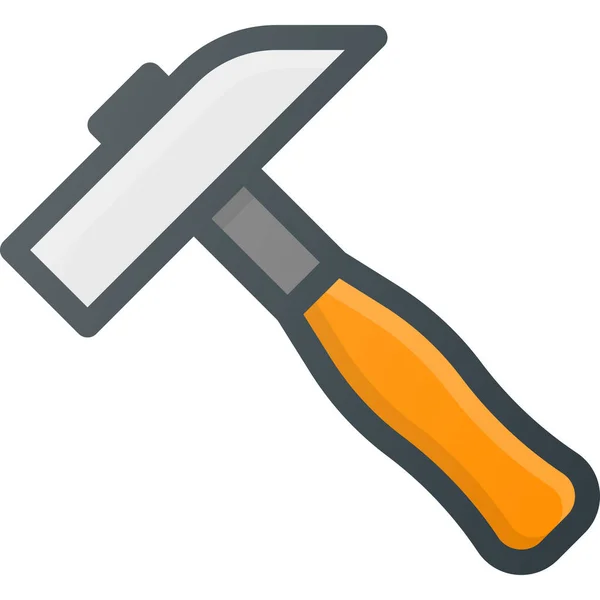 Construction Hammer Industry Icon Filled Outline Style — Stock Vector