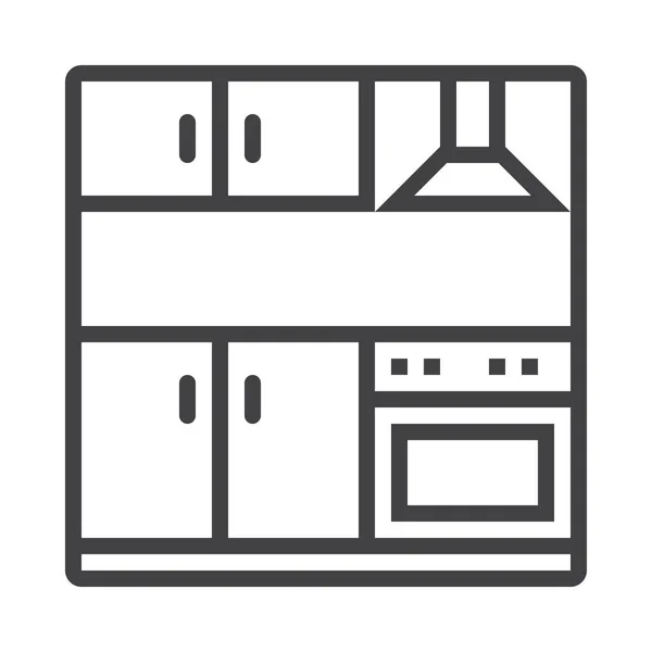 Möbel Küche Restaurant Ikone Der Kategorie Möbel Wohndekoration — Stockvektor