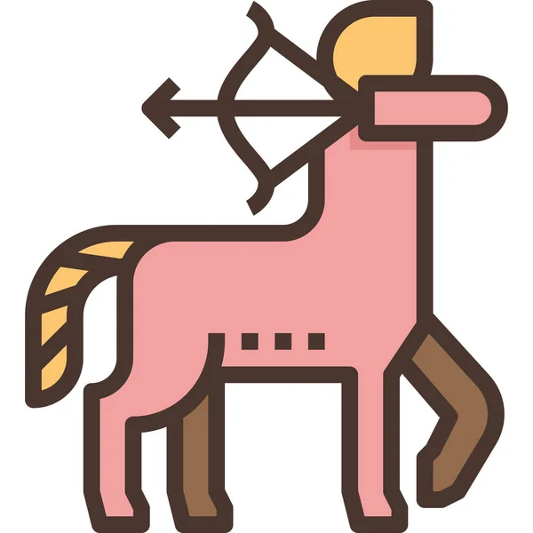 Archer Sagittarius Centaur Icon — Stock Vector