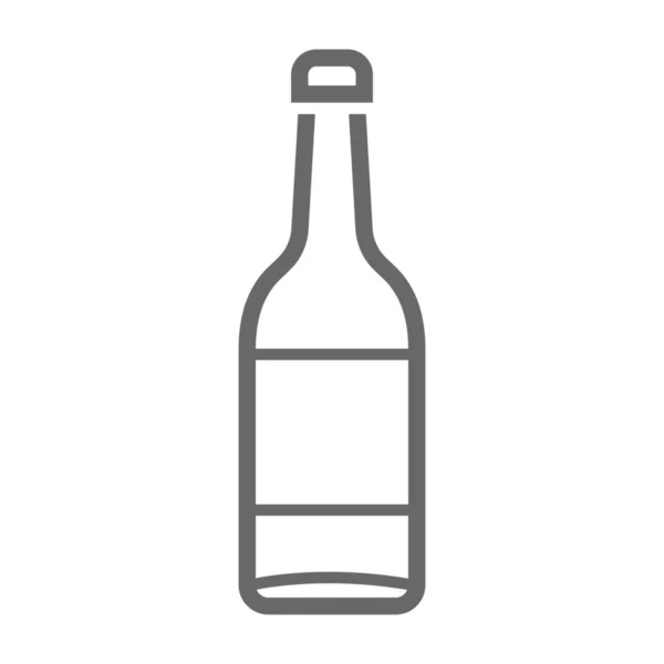 Dryck Flaska Dryck Ikon Kontur Stil — Stock vektor