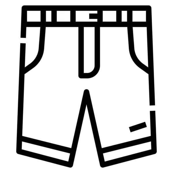 Spodnie Tkaniny Krótka Ikona — Wektor stockowy