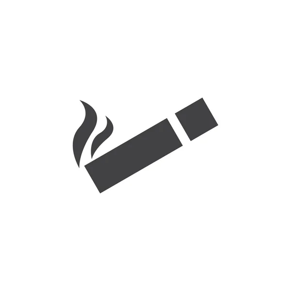 Cigarette Smoking Solid Icon Solid Style — Stock Vector