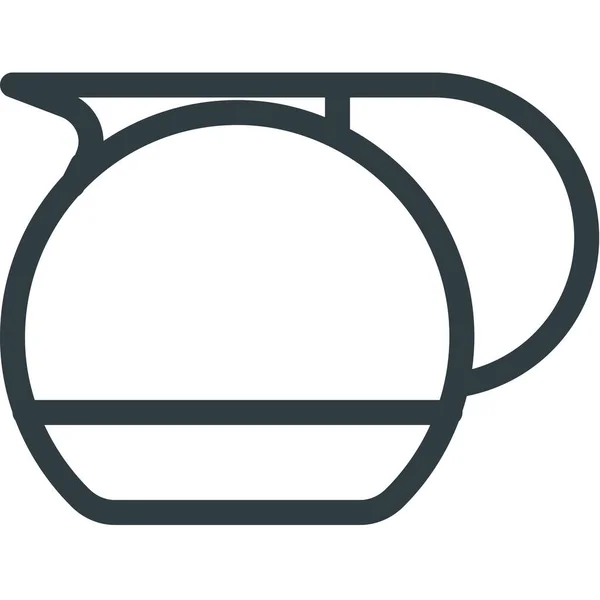 Can Coffee Drink Icon Outline Style — Stock Vector