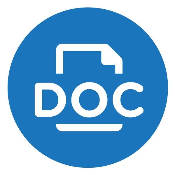 Doc Documento Palabra Icono Estilo Sólido — Vector de stock