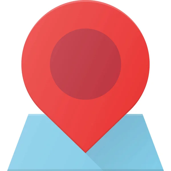 Geolocation Location Map Icon Flachen Stil — Stockvektor