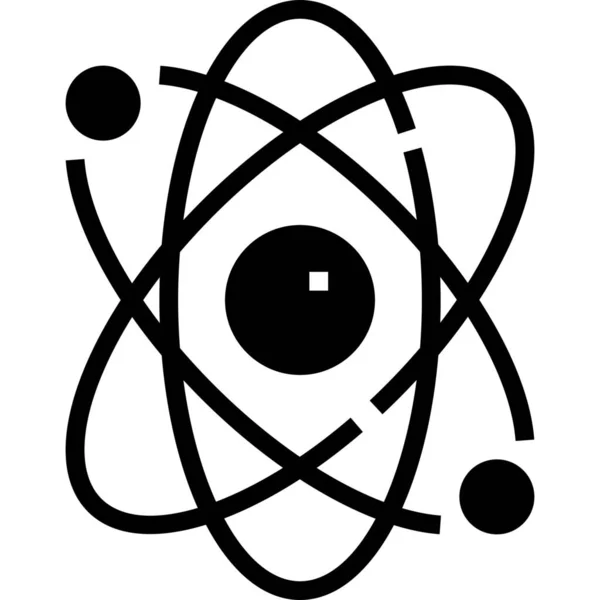 Atoomchemie Onderwijs Icoon Solid Stijl — Stockvector