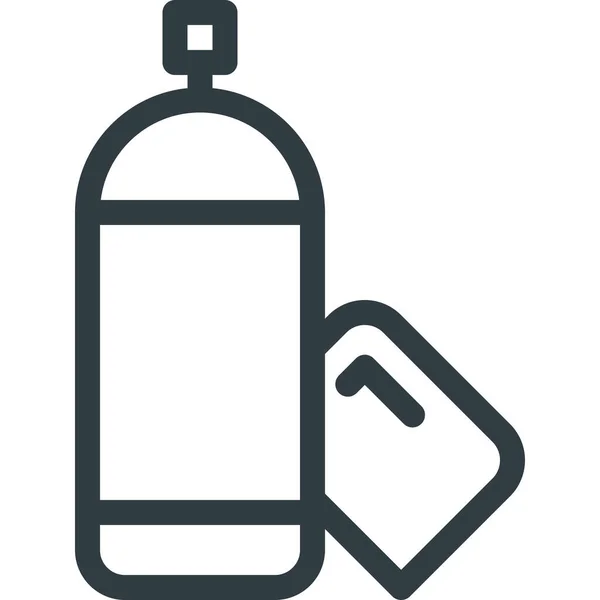 Art Bottle Painting Icon Outline Style — 스톡 벡터