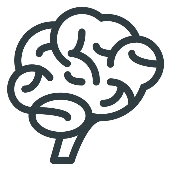 Icono Pensamiento Órgano Cerebral Estilo Esquema — Archivo Imágenes Vectoriales
