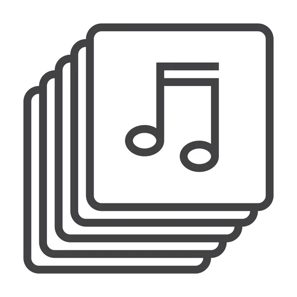 Album Collection Music Icon — Vector de stock