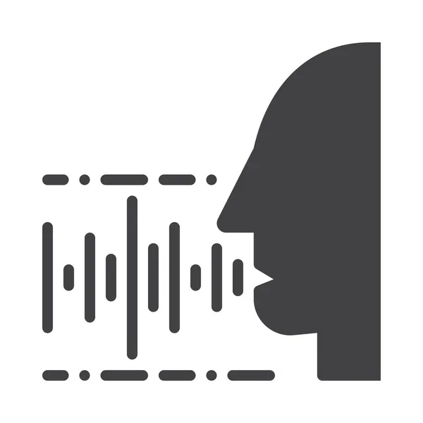 Icono Voz Reconocimiento Audio Categoría Seguros Seguridad — Vector de stock